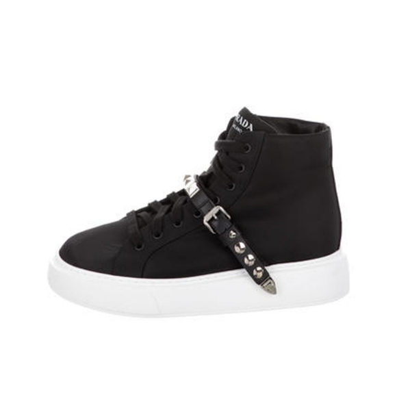 Prada Hightop Platform Sneakers size 40.5 - Picture 1 of 4